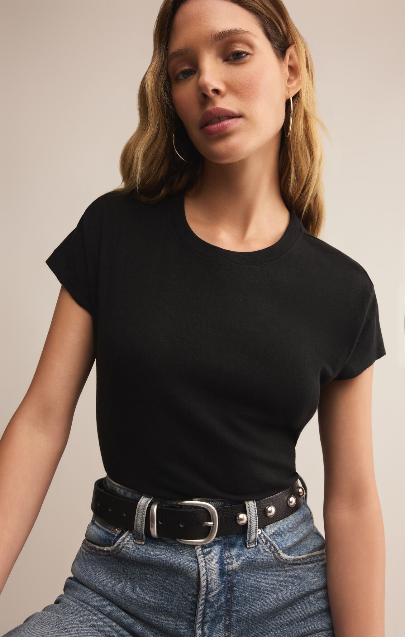 Modern Slub Tee in Black