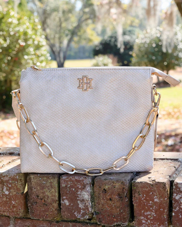 Ariana Crossbody in Shimmer Champagne