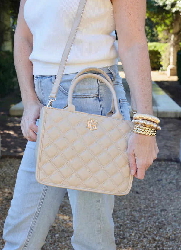 Ricky Mini Tote in Nude Quilted DQ