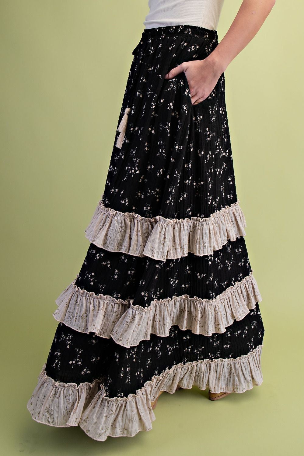 Relaxed Floral Maxi Skirt