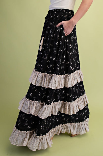 Relaxed Floral Maxi Skirt