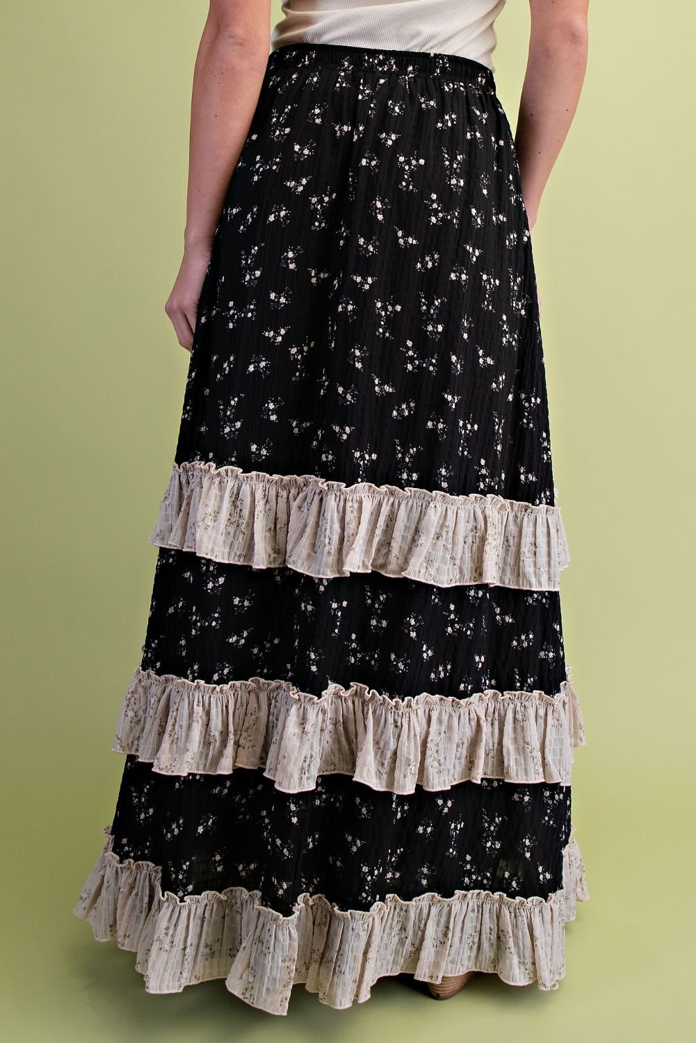 Relaxed Floral Maxi Skirt