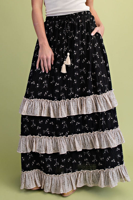 Relaxed Floral Maxi Skirt