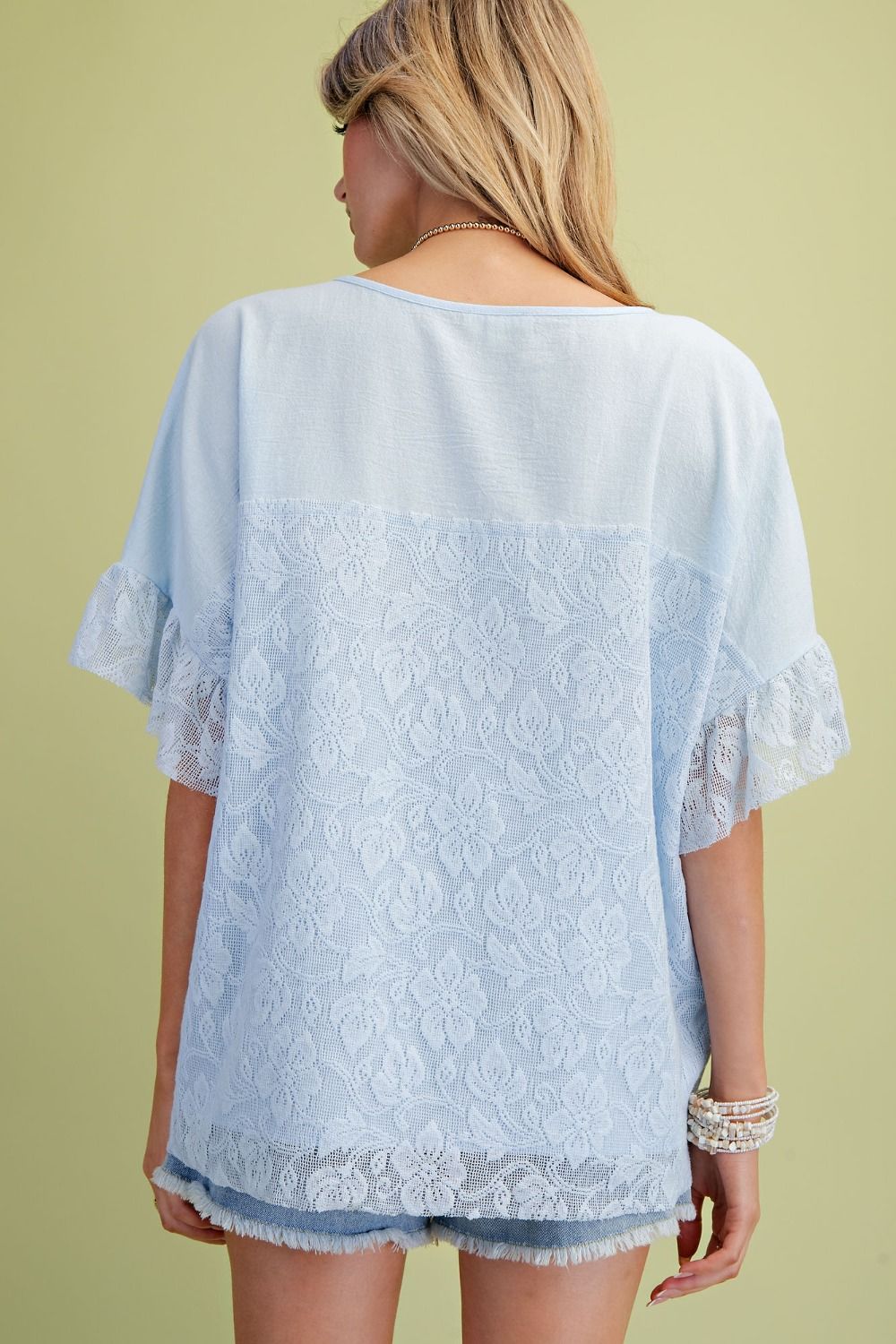 Lightweight Lace Woven Top