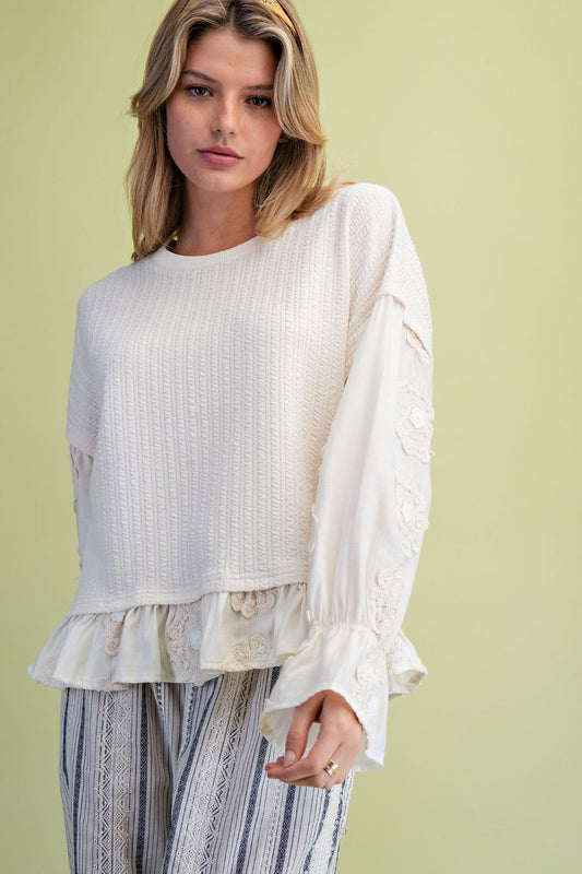 Ruffle Bottom Loose Top