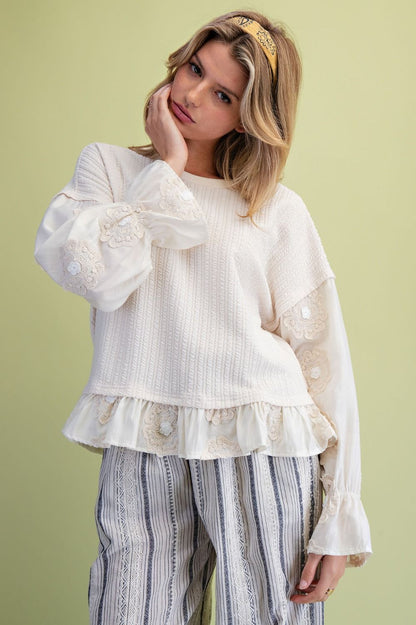 Ruffle Bottom Loose Top
