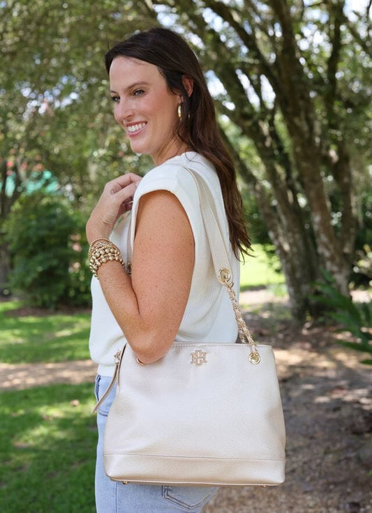 Teegan Tote in Pearl