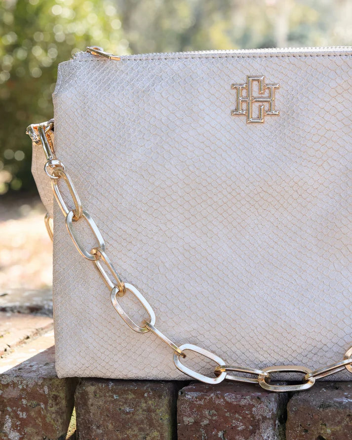 Ariana Crossbody in Shimmer Champagne
