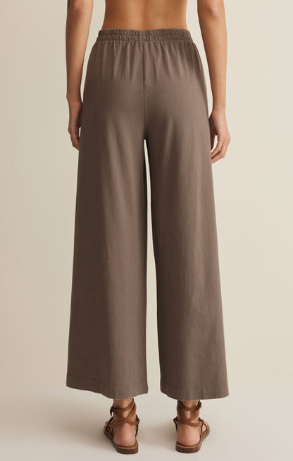Scout Jersey Crop Flare Pant in Perfectly Taupe