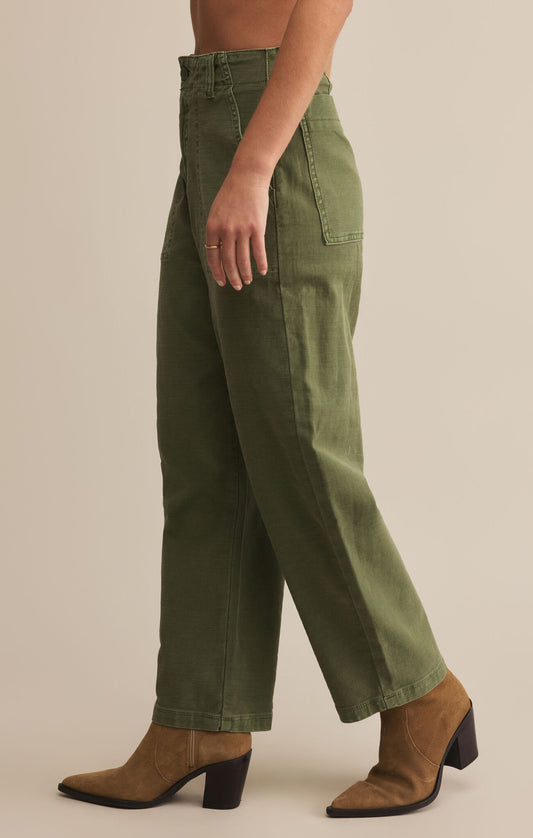 Olive Twill Pants
