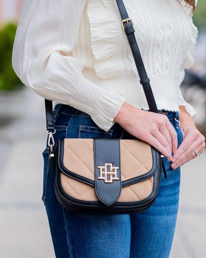 Griffin Crossbody Bag Latte Black