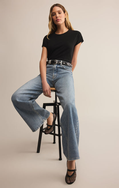 Modern Slub Tee in Black
