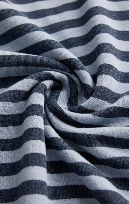Everyday French Terry Striped Crew in Eclipse